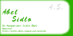 abel sidlo business card